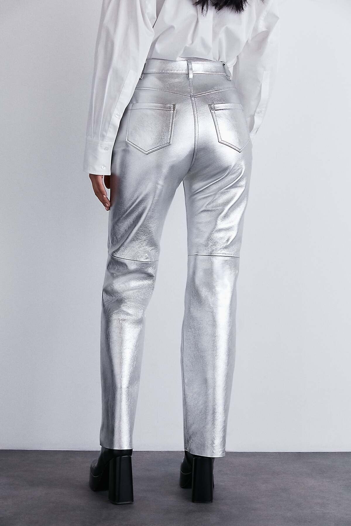 Silver Deri Pantalon