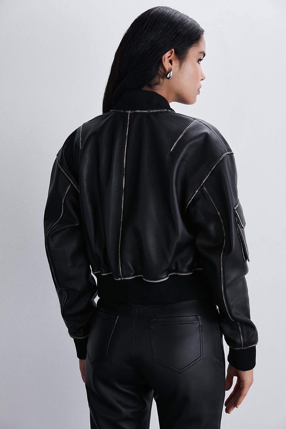 Vintage Bomber Eskitme Ceket