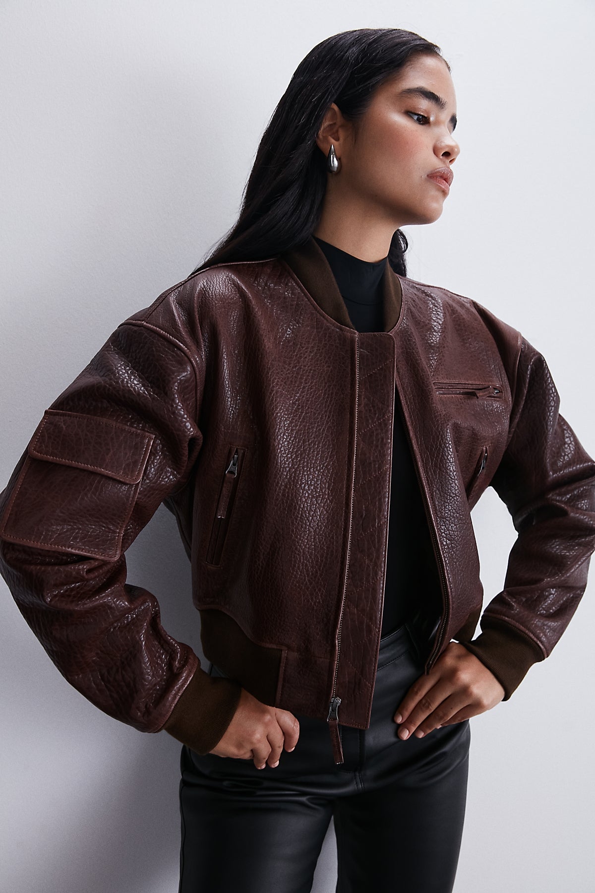 Amy Bayan Bordo Bomber Ceket