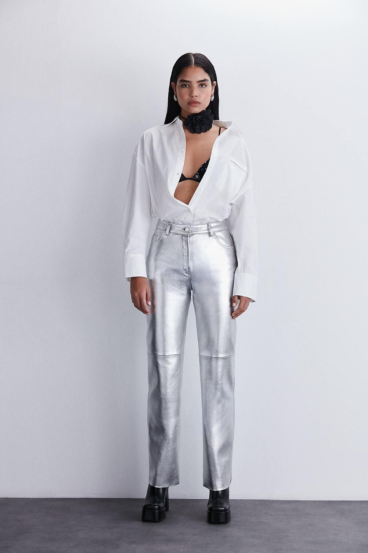 Silver Deri Pantalon