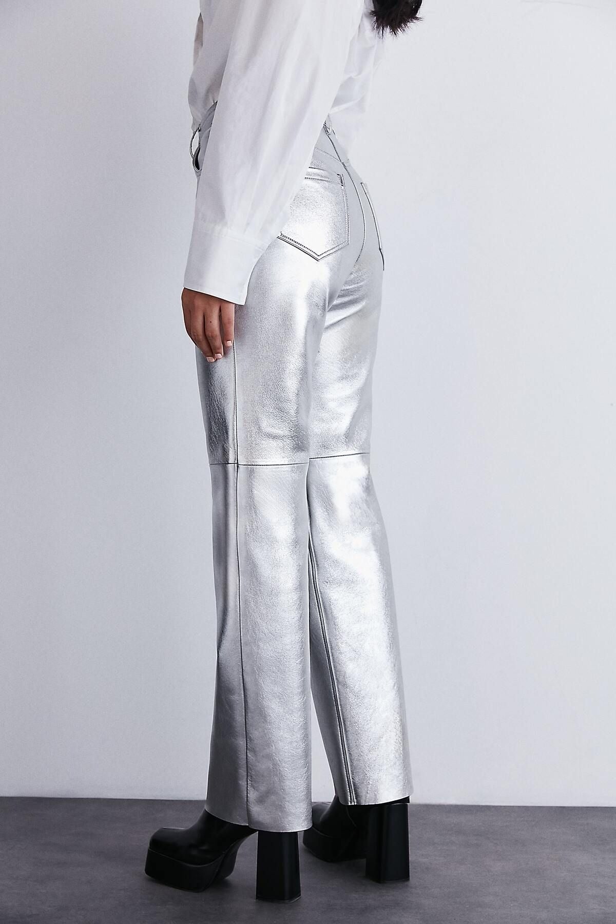 Silver Deri Pantalon